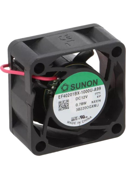 Sunon 40X40X20MM 12V 0.74W/0.06 2 Kablo Fan EF40201BX