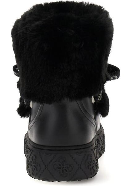 Kadın Unessa Kürk Detaylı Platform Bot - Siyah fırsatları