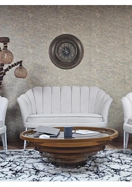 Istiridye Takım Beyaz Boyalı Telli Ayak Çay Seti Koltuk Takımı Krem Renk 110 x 48 Boyut/ebat fiyatları