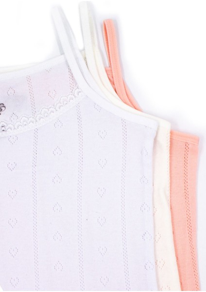 Kız Çocuk Atlet Ribana Ince Askılı Jakarlı Desen (%100 Pamuk) indirimleri