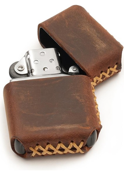 Hakiki %100 Deri El Yapımı Marka Uyumlu Çakmak Kılıfı ve Çakmak (Gazsız Gönderim) modelleri