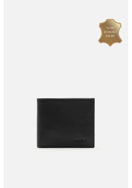 Edge Unısex Hakiki Gerçek Deri Siyah Cüzdan