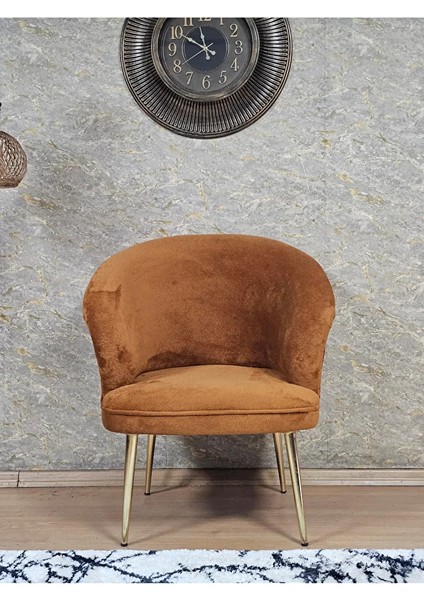 Tekli Teddy Gold Kaplama Sivriltme Ayak Çay Seti Koltuk Tekli Berjer , Balkon, Salon, Ofis Kiremit Renk 40,5 Boyut/ebat fiyatları