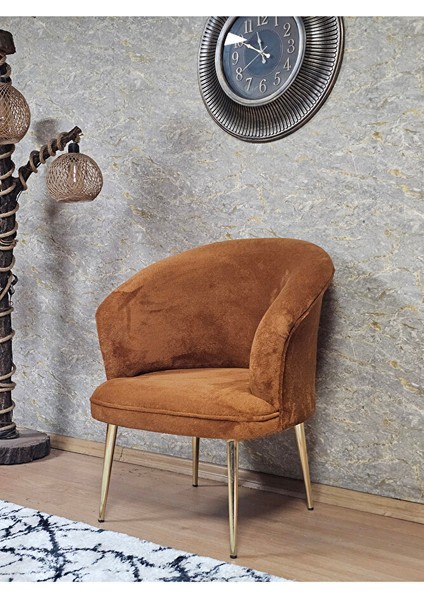 Tekli Teddy Gold Kaplama Sivriltme Ayak Çay Seti Koltuk Tekli Berjer , Balkon, Salon, Ofis Kiremit Renk 40,5 Boyut/ebat fırsatları