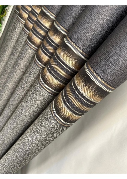 Nivemeshome Ateş FT614336 V_2540 Antrasit 1/3 Sık Pileli Fon Perde Apm modelleri