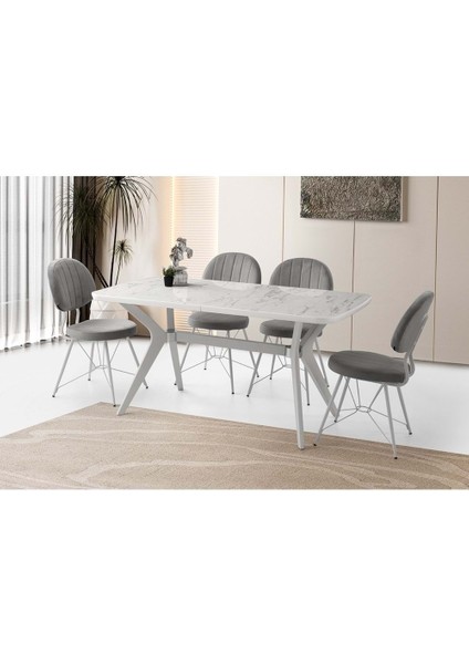 Mobilgen (Sadece Masa) Marmo 160+30 Anka HG Açılabilir Masa
