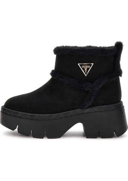 Kadın Bridgete Kürk Astarlı Platform Bot - Siyah fiyatları