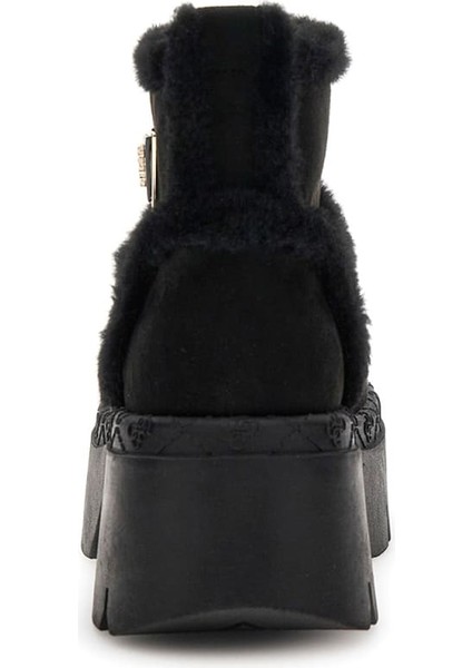 Kadın Bridgete Kürk Astarlı Platform Bot - Siyah modelleri