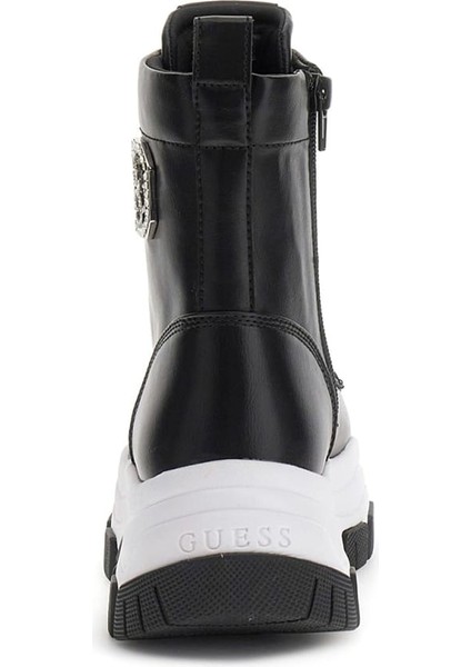 Kadın Benzon Taşlı Aksesuarlı Kalın Tabanlı Bot - Siyah modelleri