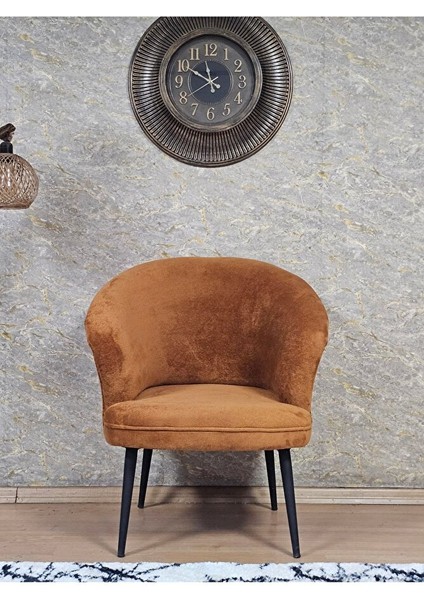 Tekli Teddy Siyah Boyalı Sivriltme Ayak Çay Seti Koltuk Tekli Berjer , Balkon, Salon, Ofis Kiremit Renk 40,5 Boyut/ebat fiyatları
