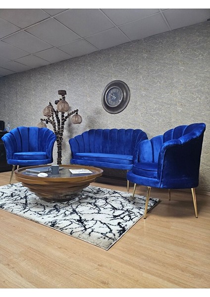 Istiridye Takım Gold Kaplama Sivriltme Ayak Çay Seti Koltuk Takımı Mavi Renk 110 x 48 Boyut/ebat fırsatları