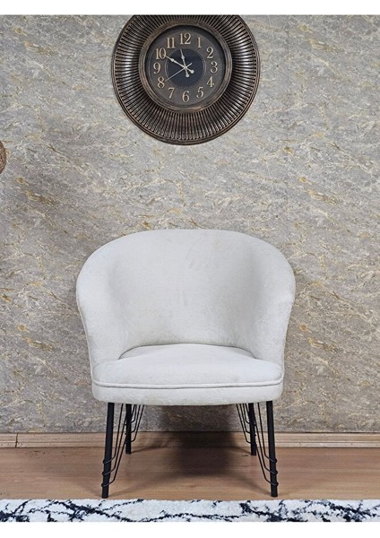 Tekli Teddy Siyah Boyalı Telli Ayak Çay Seti Koltuk Tekli Berjer , Balkon, Salon, Ofis Krem Renk 40,5 Boyut/ebat fiyatları