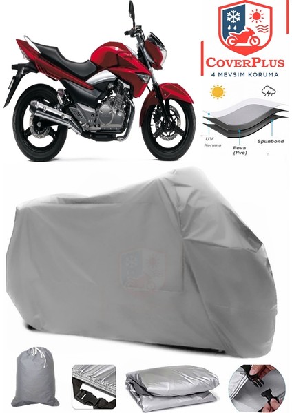 Suzuki GW250 Inazuma Branda Gri Motosiket Brandası Motor Örtüsü Çadır Su Geçirmez Motosiklet Kılıfı Motor Brandası,lastikli,taşıma Torbalı