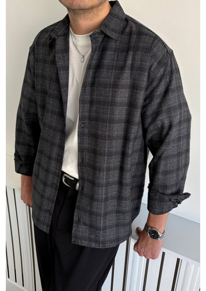 Erkek Oversize %100 Pamuk Ekose Gömlek fiyatları
