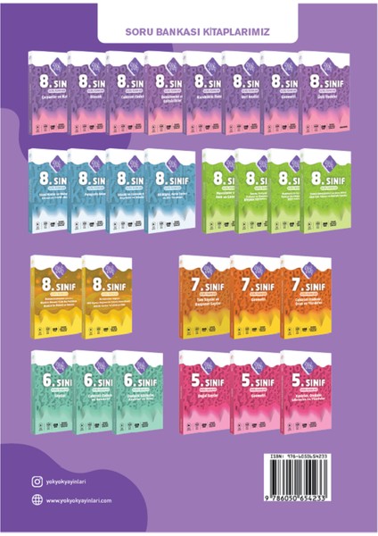 8. Sınıf Lgs Matematik Soru Bankası Tam Set - Toplam 2000 Soru 8 Kitap modelleri