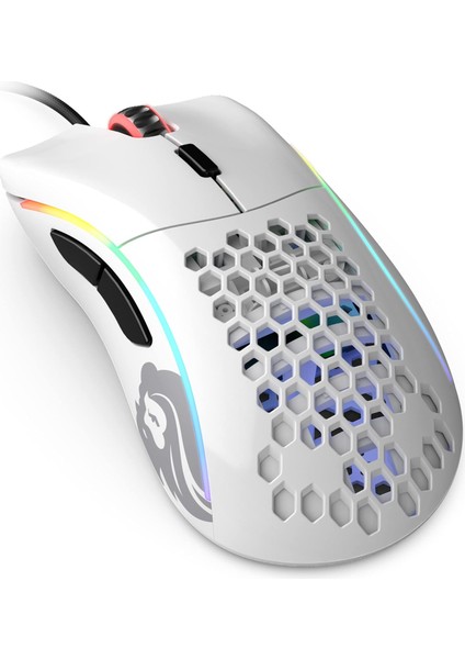Model D Gaming Mouse Glossy - Beyaz