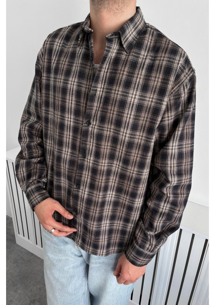 Erkek Oversize %100 Pamuk Ekose Gömlek modelleri