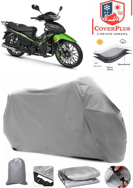 Rks Sniper 100 Branda Gri Motosiket Brandası Motor Örtüsü Çadır Su Geçirmez Motosiklet Kılıfı Motor Brandası,lastikli,taşıma Torbalı
