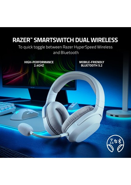 Barracuda x - Kablosuz Çoklu Platform Oyun ve Mobil Kulaklık (Smartswitch Çift Kablosuz, Ergon modelleri