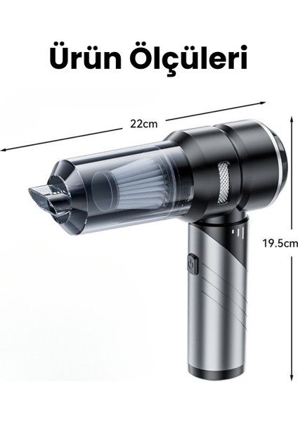 Yeni 16000PA Güçlü Portatif Vakumlu ve Üflemeli Katlanabilir Araç Içi Süpürge Pro HL-121 fiyatları