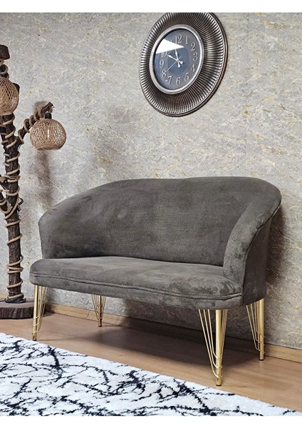Ikili Teddy Gold Kaplama Telli Ayak Çay Seti Koltuk Ikili Berjer , Balkon, Salon, Ofis Kahverengi Renk 110 x 49 Boyut/ebat modelleri