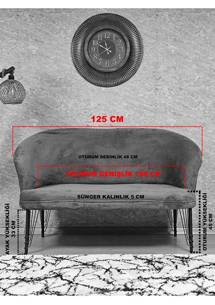 Ikili Teddy Gold Kaplama Telli Ayak Çay Seti Koltuk Ikili Berjer , Balkon, Salon, Ofis Kahverengi Renk 110 x 49 Boyut/ebat indirimleri