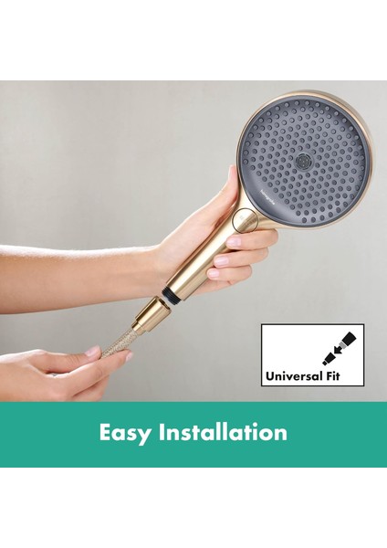 28260990 Designflex Tekstil, 63 Inç Parlak Altın Optik El Duşu Hortumu fırsatları