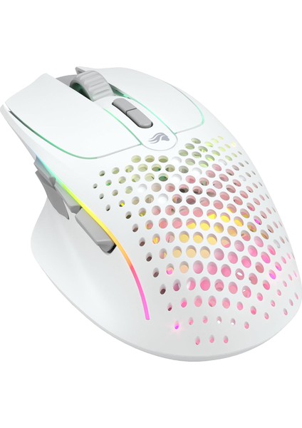 Model I 2 Rgb Kablosuz Bamf Sensörlü 26000 Dpi 75 Gram Gaming Mouse Mat Beyaz