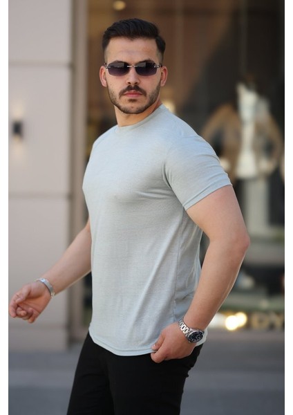 Erkek Mini Jakarlı Kısa Kollu T-Shirt