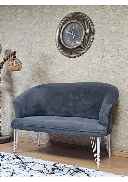Ikili Teddy Beyaz Boyalı Telli Ayak Çay Seti Koltuk Ikili Berjer , Balkon, Salon, Ofis Füme Renk 40,5 Boyut/ebat modelleri