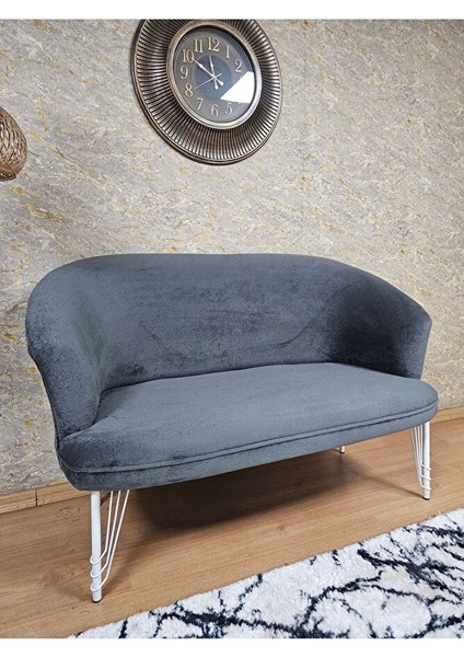 Ikili Teddy Beyaz Boyalı Telli Ayak Çay Seti Koltuk Ikili Berjer , Balkon, Salon, Ofis Füme Renk 40,5 Boyut/ebat fırsatları