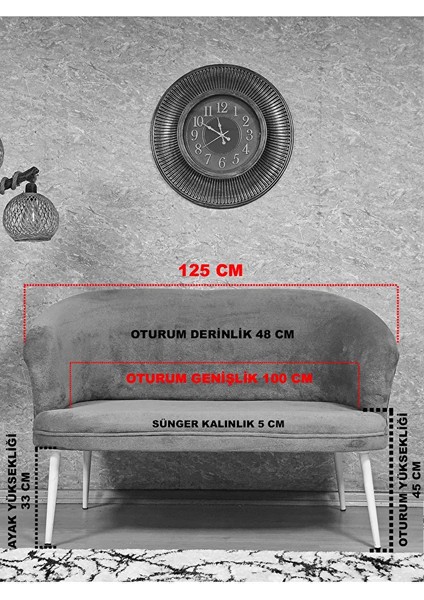 Ikili Teddy Siyah Boyalı Sivriltme Ayak Çay Seti Koltuk Ikili Berjer , Balkon, Salon, Ofis Kahverengi Renk 40,5 Boyut/ebat indirimleri