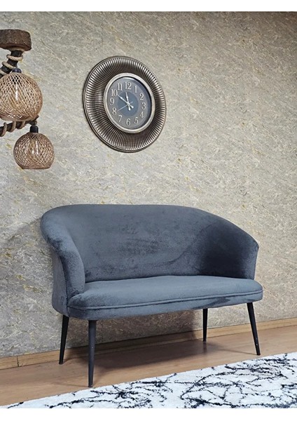 Ikili Teddy Siyah Boyalı Sivriltme Ayak Çay Seti Koltuk Ikili Berjer , Balkon, Salon, Ofis Füme Renk 40,5 Boyut/ebat fiyatları