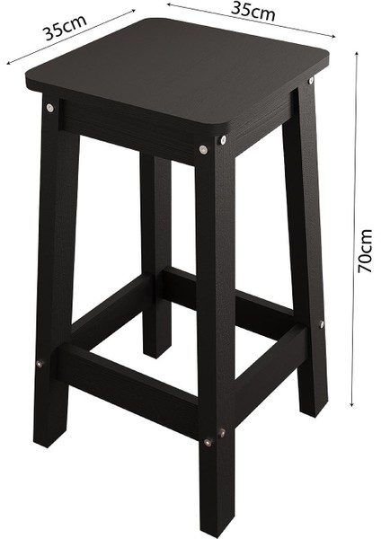 Pablo G4911 4 Adet Siyah Tabureli Bar Masası Sepet Beyaz 4 Raflı Açık Depolamalı Çok Amaçlı Masa fırsatları