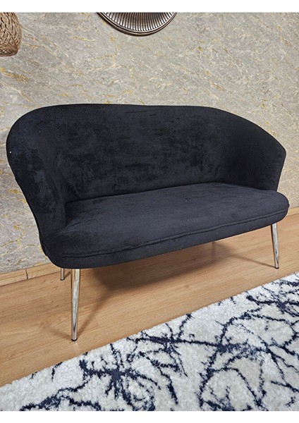 Ikili Teddy Krom Kaplama Sivriltme Ayak Çay Seti Koltuk Ikili Berjer , Balkon, Salon, Ofis Siyah Renk 40,5 Boyut/ebat fırsatları