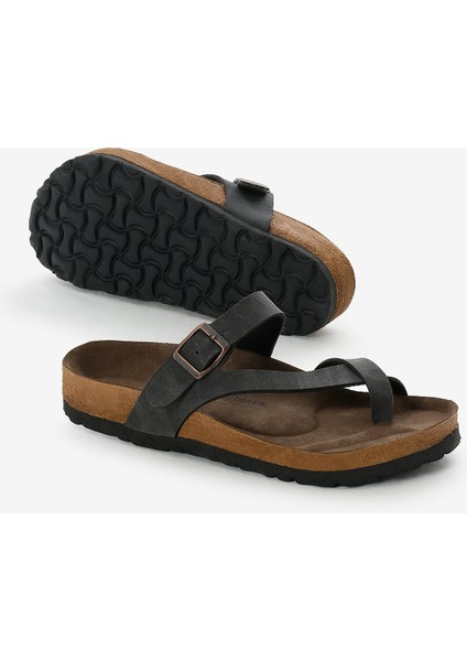 Kadın Füme Rahat Kalıp Poli Taban Çapraz Model Nubuk Parmak Arası Terlik fırsatları