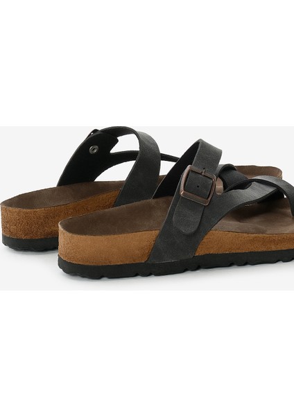 Kadın Füme Rahat Kalıp Poli Taban Çapraz Model Nubuk Parmak Arası Terlik indirimleri