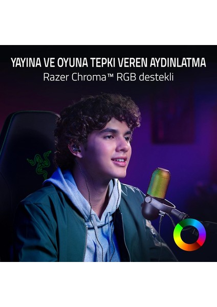 Seiren V3 Chroma - Dokunarak Sessize Alma Özellikli Rgb USB Mikrofon (Yayın ve Oyun Reaktif Ay fiyatları