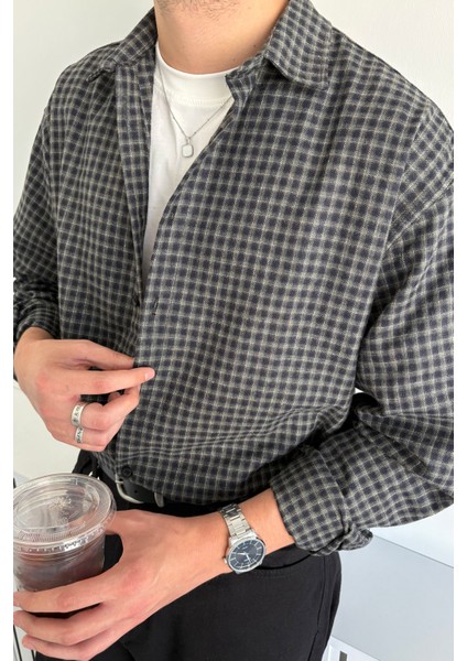 Erkek Oversize %100 Pamuk Ekose Gömlek fiyatları