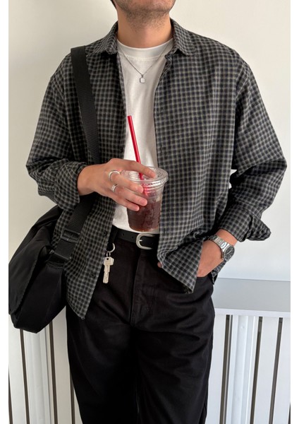 Erkek Oversize %100 Pamuk Ekose Gömlek modelleri