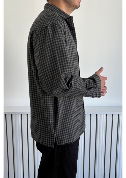 Erkek Oversize %100 Pamuk Ekose Gömlek indirimleri