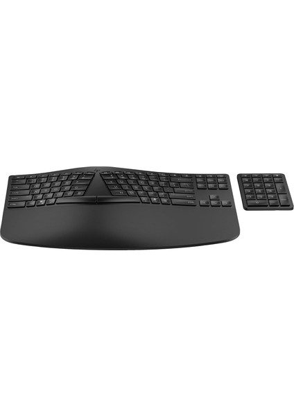 960 Ergonomik Kablosuz Klavye, Ayrı Sayısal Tuş Takımı, Qwertz Düzeni, Bluetooth ve 2,4 Ghz, 20 P