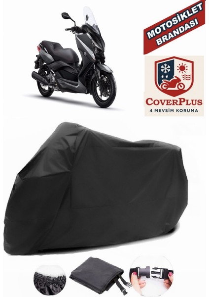 Yamaha X-Max 250 Iron Max Branda Siyah Motosiket Brandası Motor Örtüsü Çadır Su Geçirmez Motosiklet Kılıfı Motor Brandası,lastikli,taşıma Torbalı