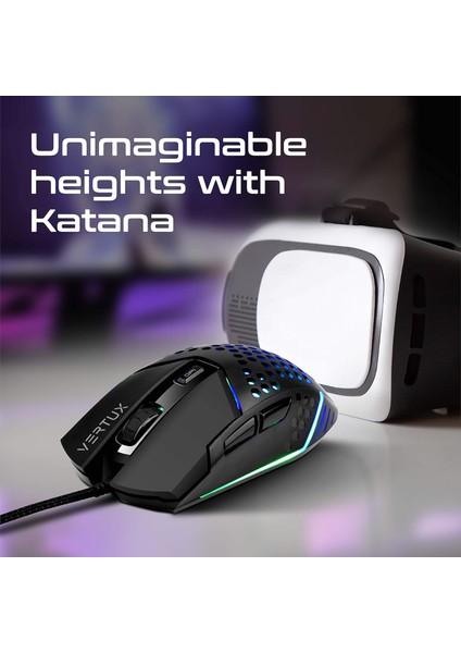 Katana, 6 Tuşlu Altıgen Kabuk, Kablolu Rgb Oyun Faresi fiyatları