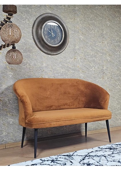 Ikili Teddy Siyah Boyalı Sivriltme Ayak Çay Seti Koltuk Ikili Berjer , Balkon, Salon, Ofis Kiremit Renk 40,5 Boyut/ebat fiyatları