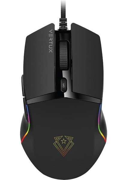 Oyuncu Mouse Gecikmesiz Hassas Oyun Özel LED Işıklı 6.400 Dpi - Vertux Argon