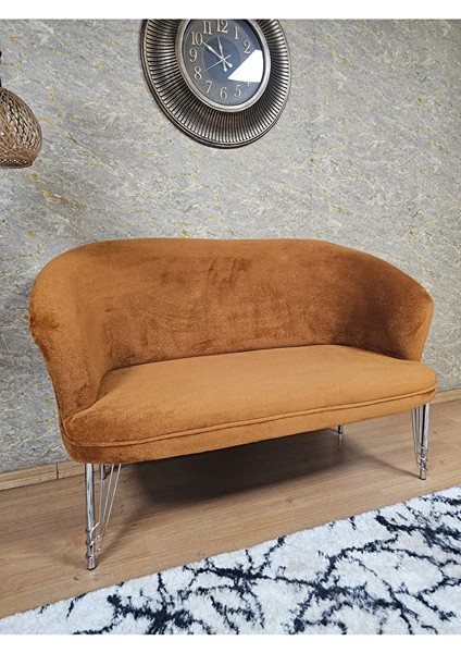 Ikili Teddy Krom Kaplama Telli Ayak Çay Seti Koltuk Ikili Berjer , Balkon, Salon, Ofis Kiremit Renk 40,5 Boyut/ebat fırsatları