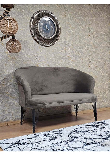 Ikili Teddy Siyah Boyalı Telli Ayak Çay Seti Koltuk Ikili Berjer , Balkon, Salon, Ofis Kahverengi Renk 40,5 Boyut/ebat fiyatları