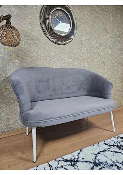 Ikili Teddy Beyaz Boyalı Sivriltme Ayak Çay Seti Koltuk Ikili Berjer , Balkon, Salon, Ofis Gri Renk 40,5 Boyut/ebat fırsatları