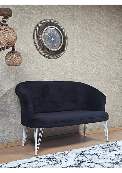 Ikili Teddy Beyaz Boyalı Telli Ayak Çay Seti Koltuk Ikili Berjer , Balkon, Salon, Ofis Siyah Renk 40,5 Boyut/ebat fiyatları